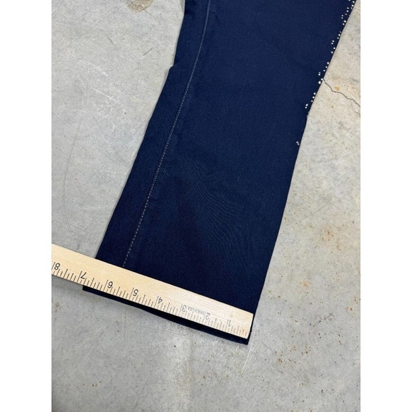 Style & Co Denim Capri Womens 8 Stretch Fit Bedazzled Rhinestone Sides 30x24 - Picture 7 of 11